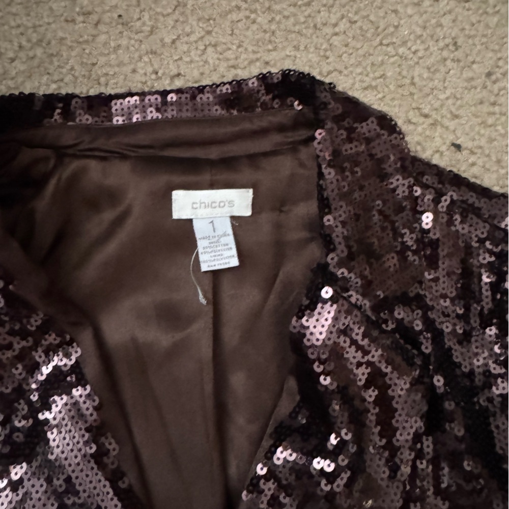 Chico's Sparkling Sequin Blazer